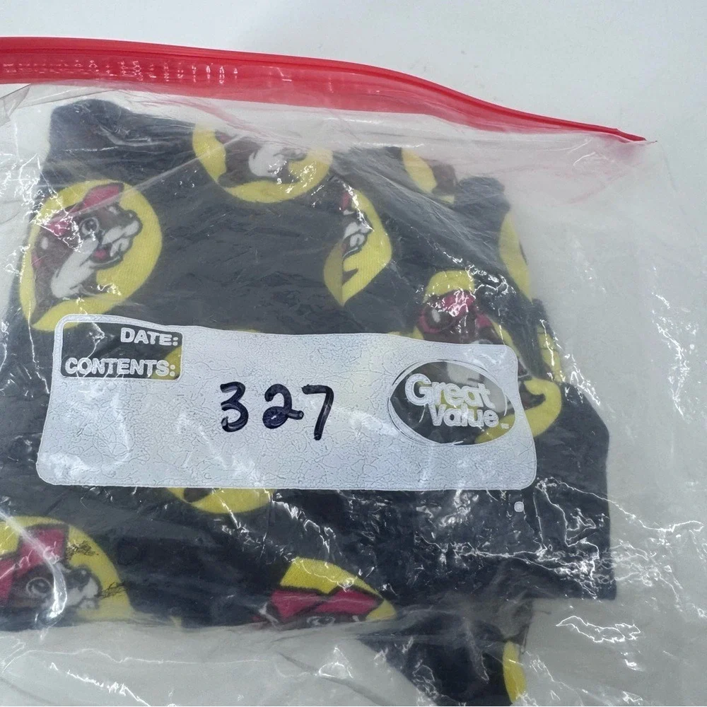 Buc-ee's Mens Beaver Logo Print Knit Boxer Shorts Black Yellow‎ 2XL Button Fly